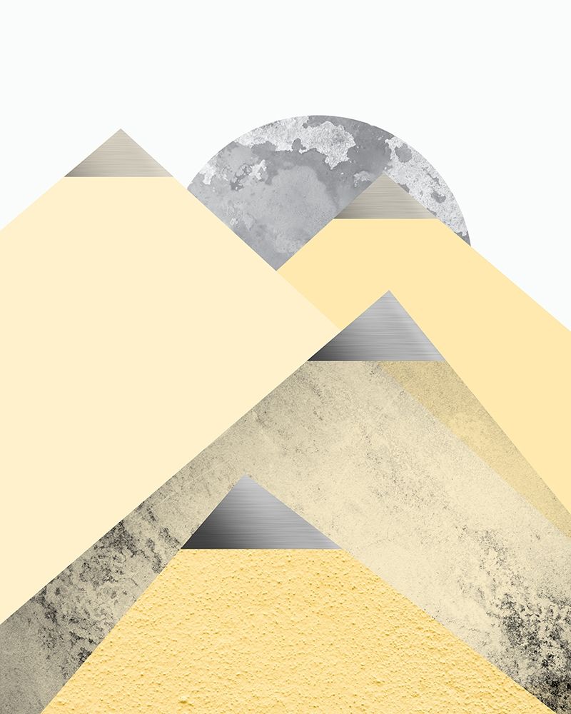 Wall Art Painting id:218273, Name: Yellow and Grey Mountains 2, Artist: Urban Epiphany
