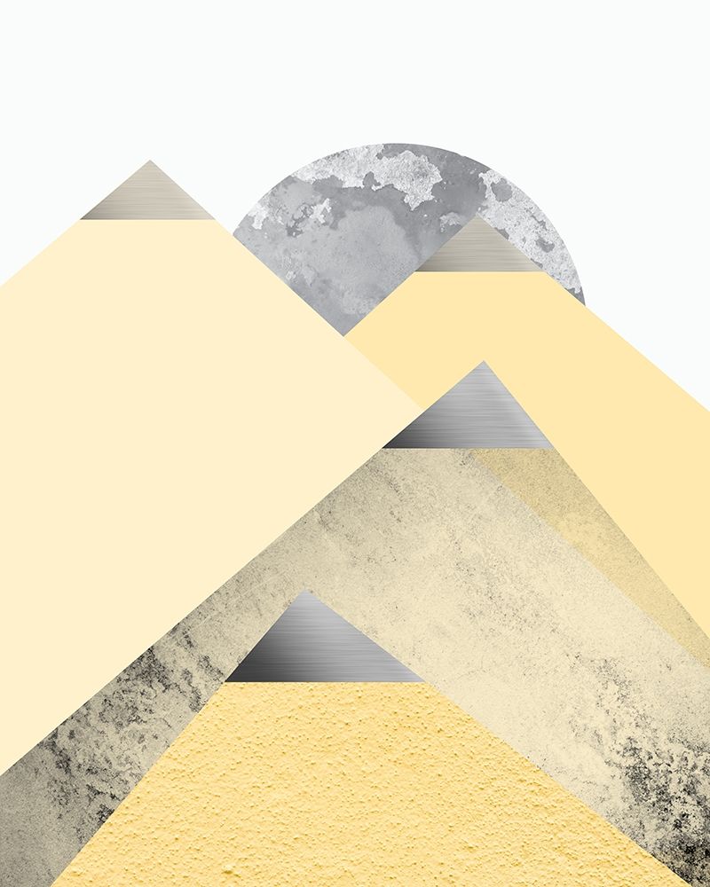 Art Print: Yellow and Grey Mountains 2