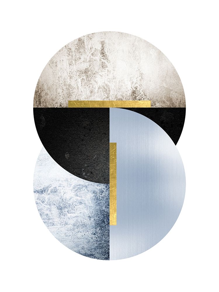 Wall Art Painting id:257604, Name: Blue Beige Black Geo, Artist: Urban Epiphany