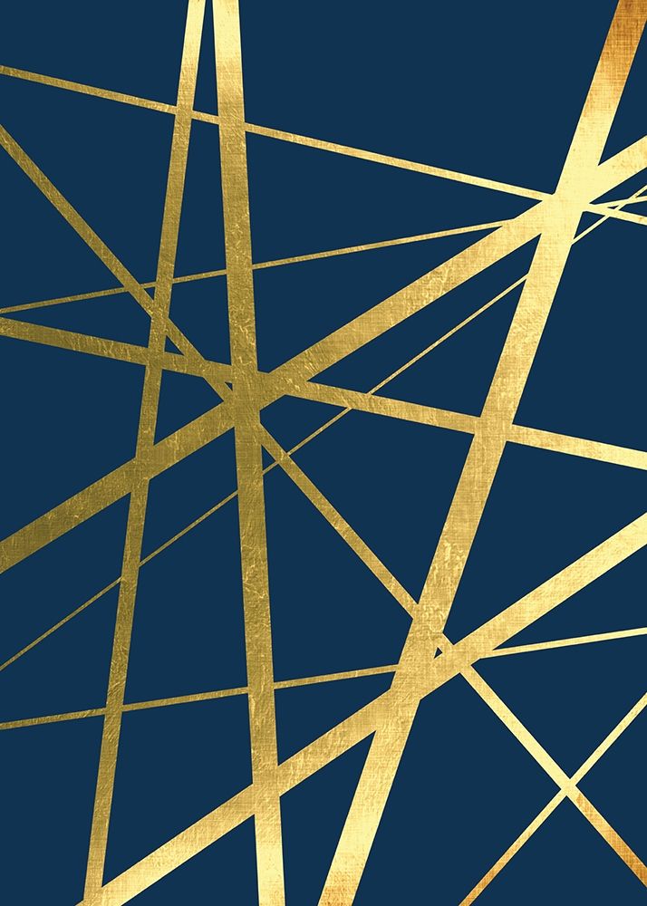Wall Art Painting id:257612, Name: Metallic Lines Navy 1, Artist: Urban Epiphany