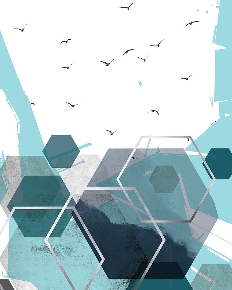 Wall Art Painting id:244390, Name: Abstract Teal 2, Artist: Urban Epiphany