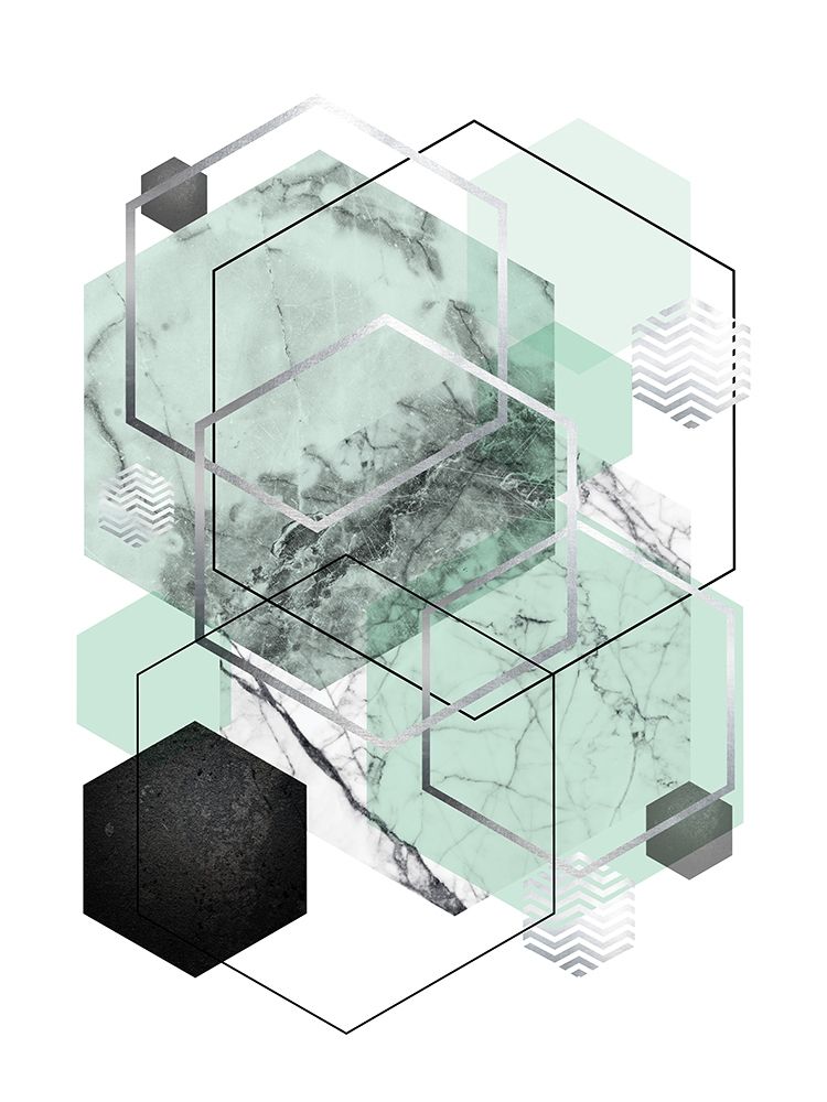 Art Print: Mint Geometric 2