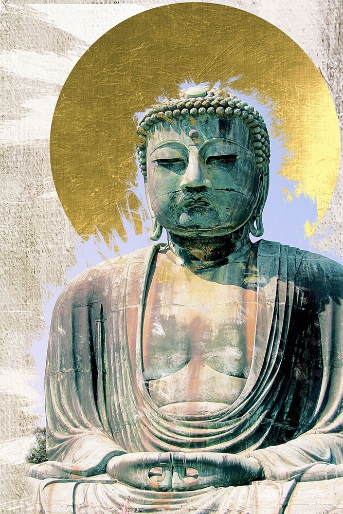 Art Print: Japanese Buddha with Halo