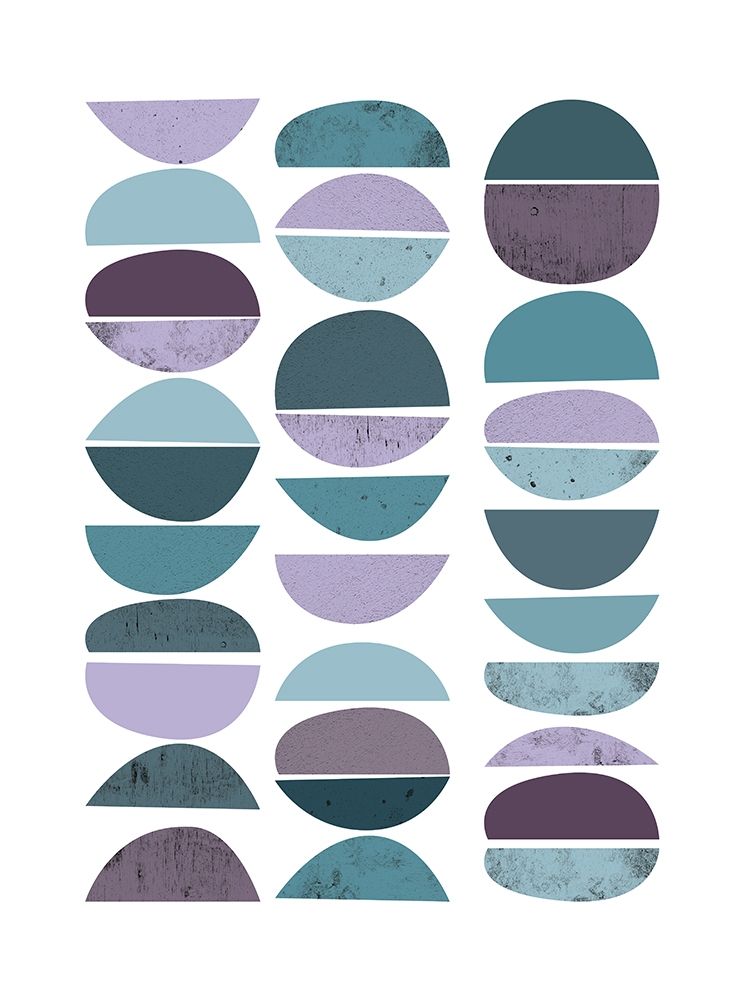 Art Print: MidCentury Teal Purple 2