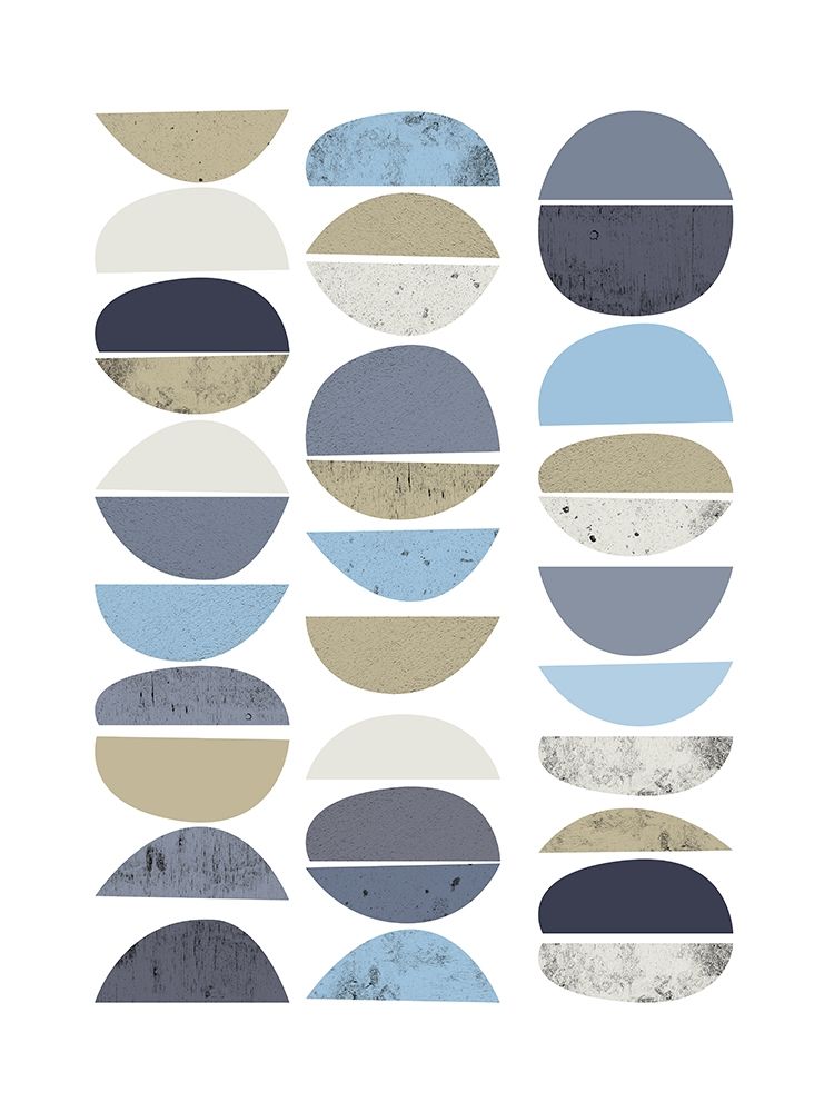 Art Print: MidCentury Navy Taupe 2