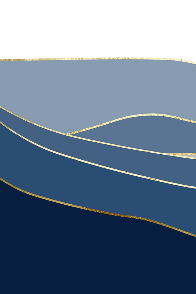 Wall Art Painting id:541536, Name: Navy Gold Landscape 1, Artist: Urban Epiphany