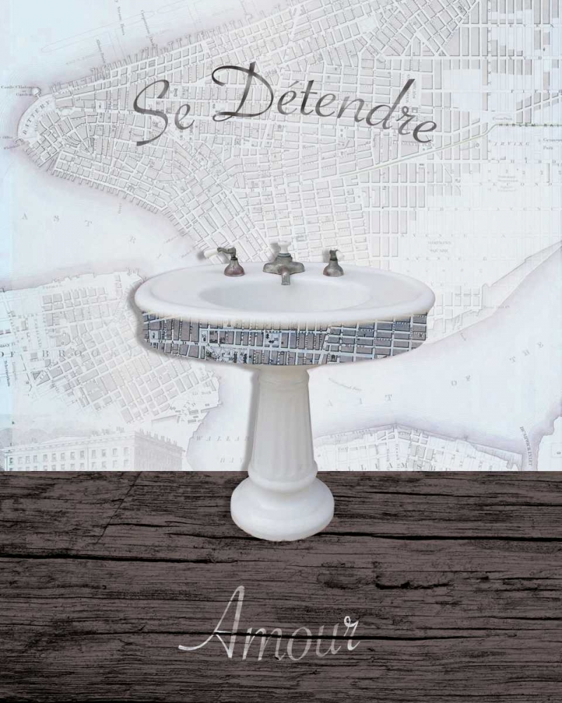 Wall Art Painting id:152955, Name: Mapped Bath Sink 1, Artist: Brown, Victoria