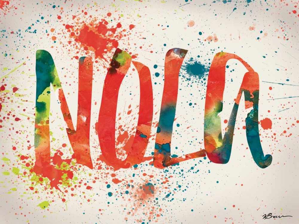 Wall Art Painting id:139655, Name: NOLA Watercolor, Artist: Brown, Victoria