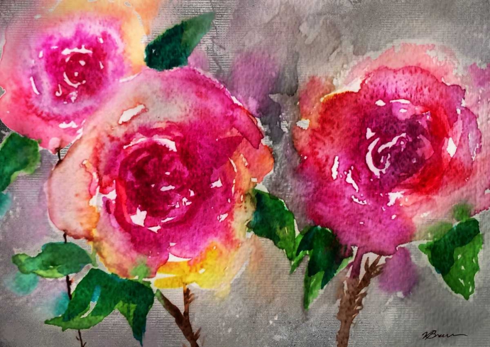 Wall Art Painting id:107071, Name: Pink Roses, Artist: Brown,Victoria