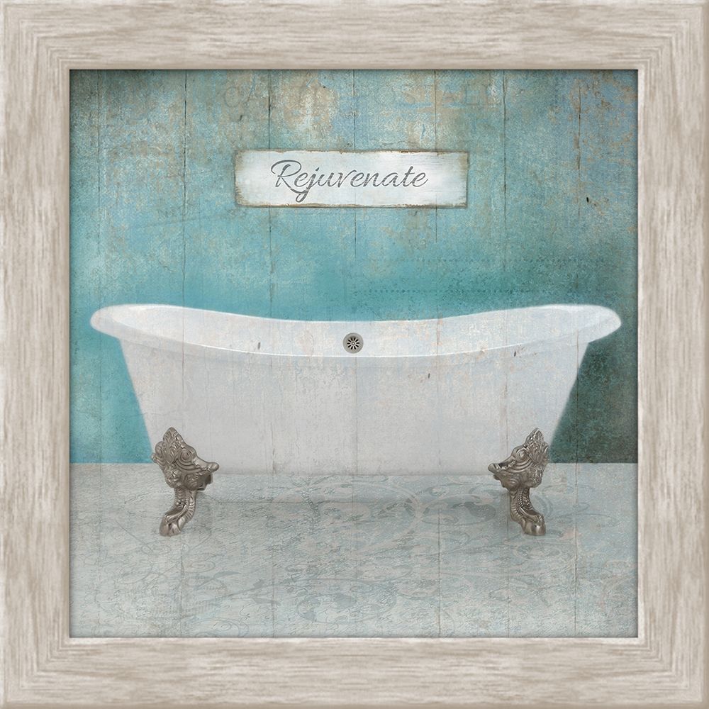 Wall Art Painting id:201126, Name: Wood Framed Aqua Bath, Artist: Brown, Victoria