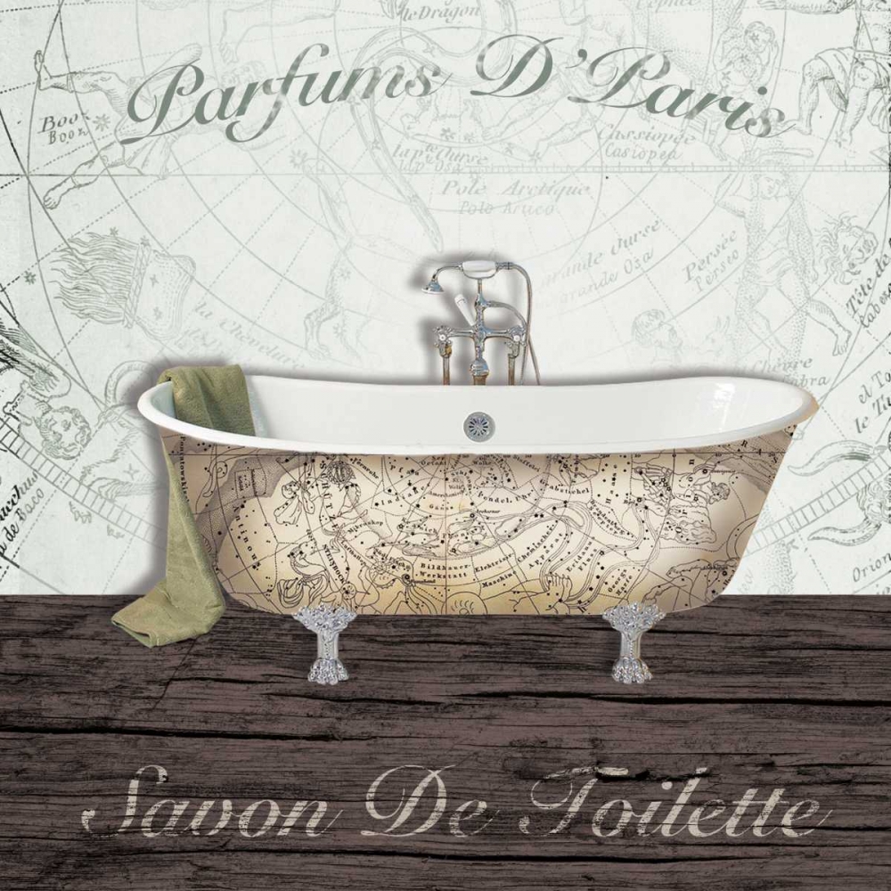 Wall Art Painting id:139680, Name: Mapped Bath, Artist: Brown, Victoria