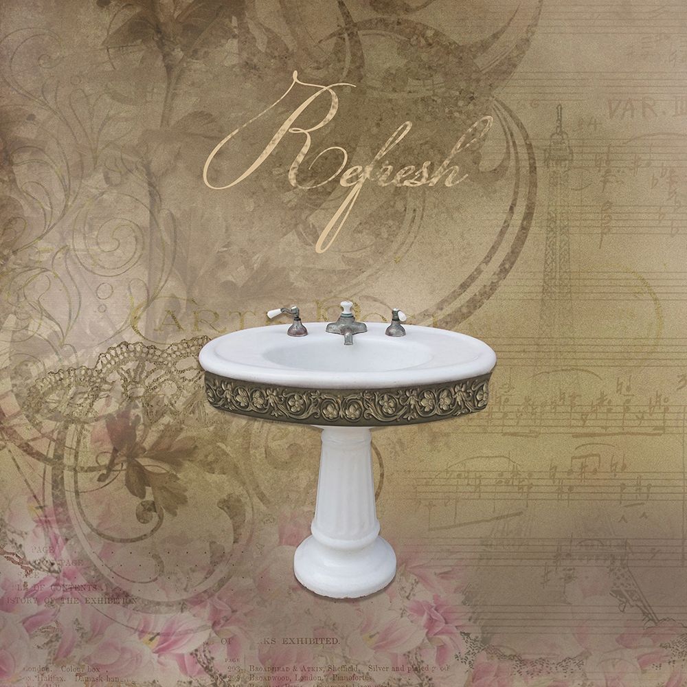 Wall Art Painting id:225056, Name: Golden Bath 2, Artist: Brown, Victoria