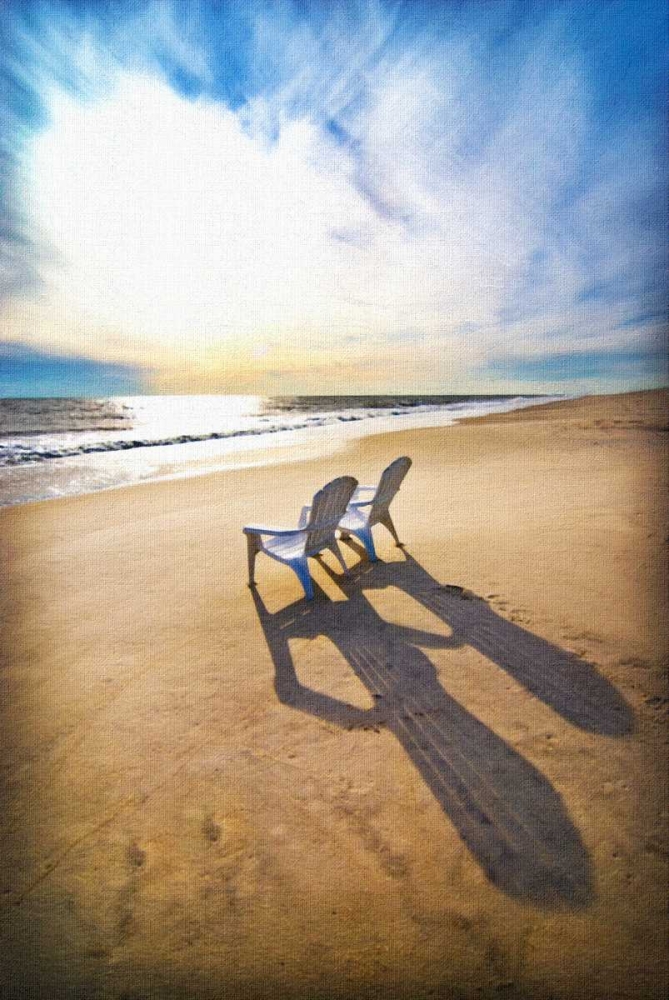 Art Print: Beach Chairs Painting