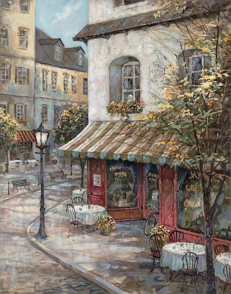 Wall Art Painting id:341560, Name: My Favorite Cafe, Artist: Manning, Ruane