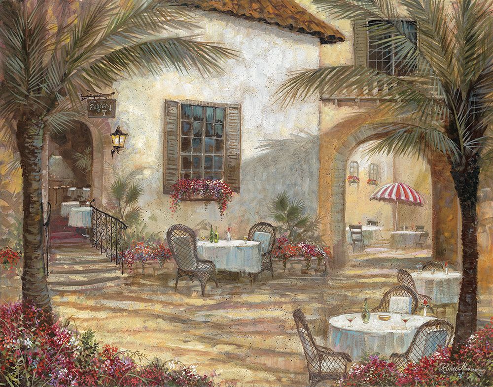Wall Art Painting id:533317, Name: Courtyard Ambiance, Artist: Manning, Ruane