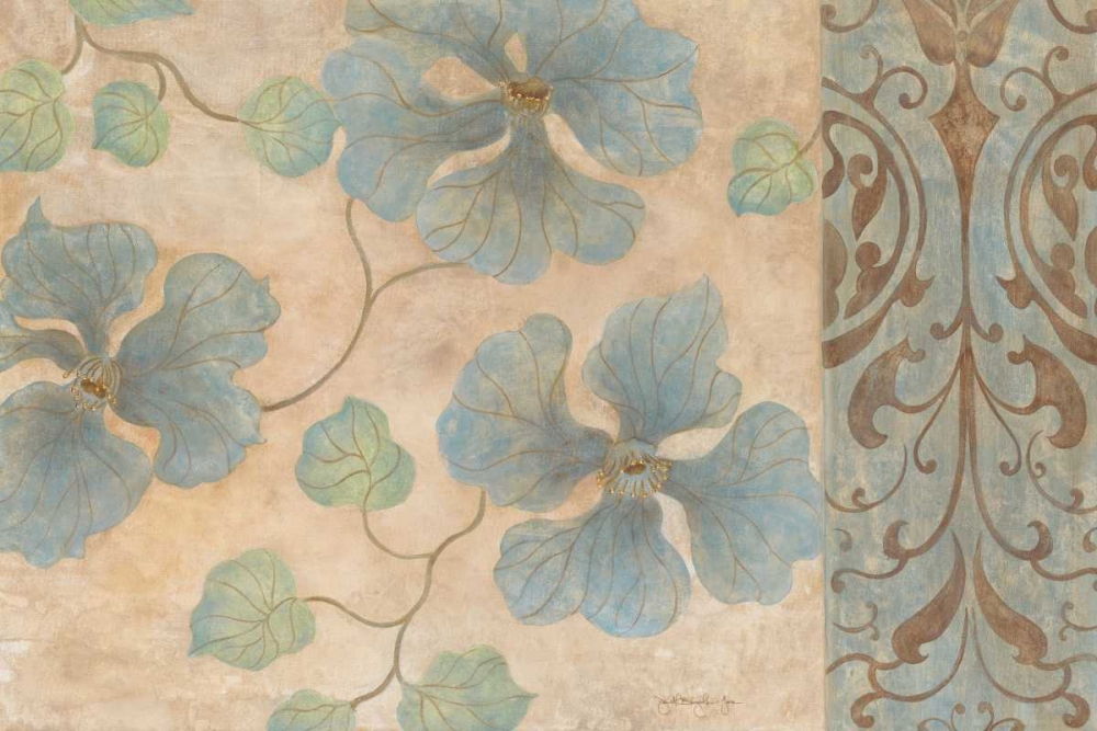 Wall Art Painting id:10266, Name: Blue Damask II, Artist: Tava Studios