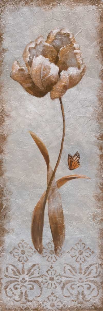 Wall Art Painting id:10386, Name: Tulip and Butterfly II, Artist: Nan