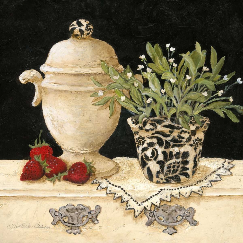 Wall art: Strawberry Still Life, by Olson, Charlene