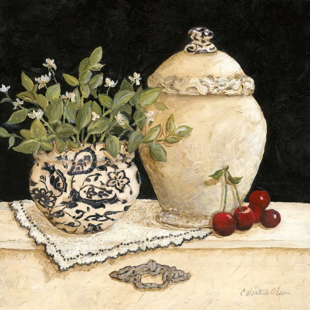 Wall art: Cherry Still Life, by Olson, Charlene