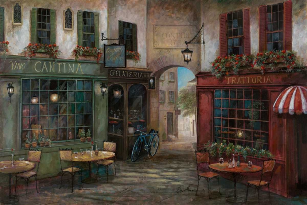Wall Art Painting id:21242, Name: Courtyard Ambiance, Artist: Manning, Ruane