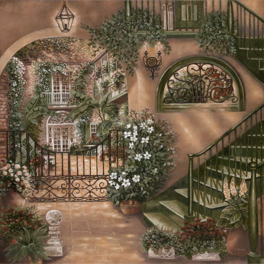 Wall Art Painting id:21258, Name: Nolas Courtyard II, Artist: Brown, Betsy
