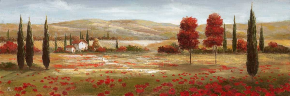 Wall Art Painting id:21367, Name: Tuscan Poppies II, Artist: Nan