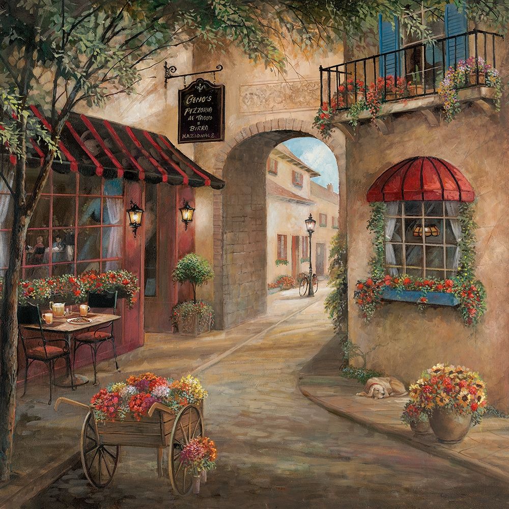 Wall Art Painting id:352130, Name: Ginos Pizzeria (Detail), Artist: Manning, Ruane