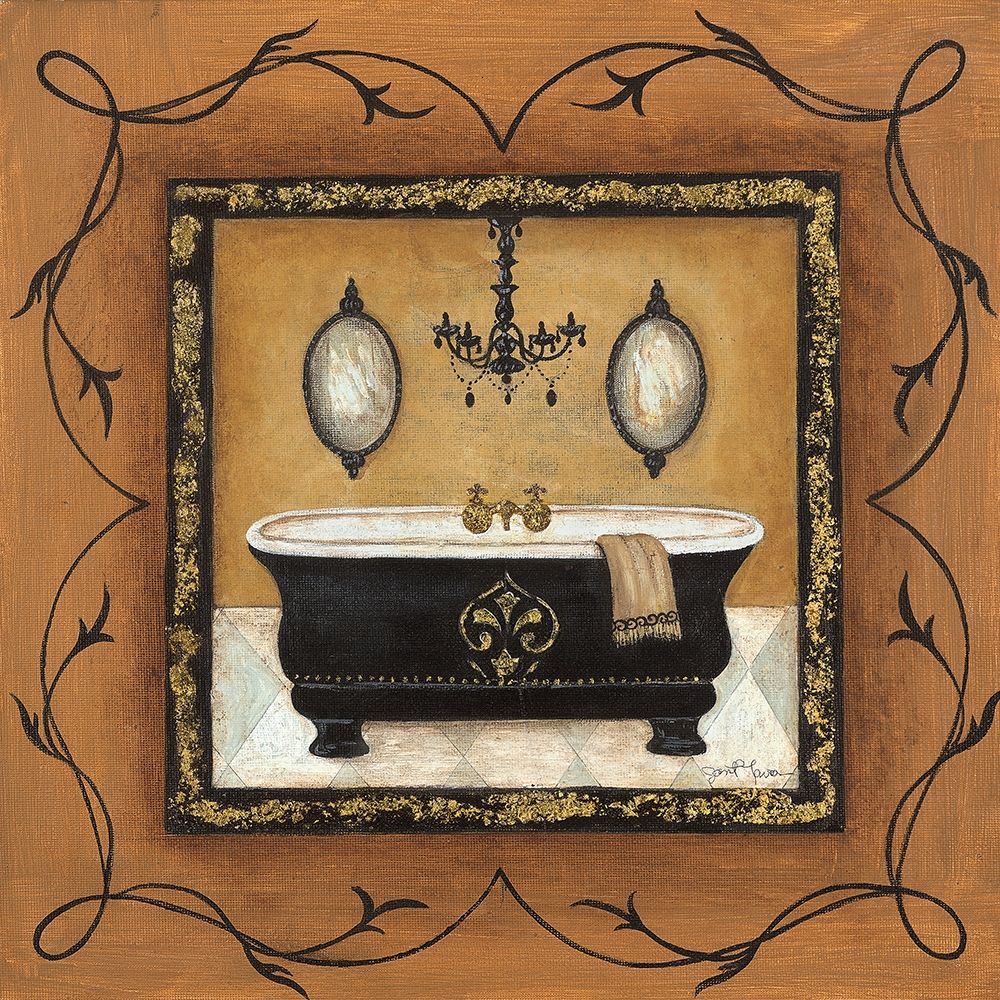 Wall Art Painting id:362908, Name: Gold Adorn Bath I, Artist: Tava Studios