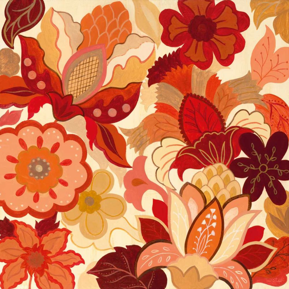 Wall Art Painting id:7927, Name: Vermilion Garden I, Artist: Tava Studios