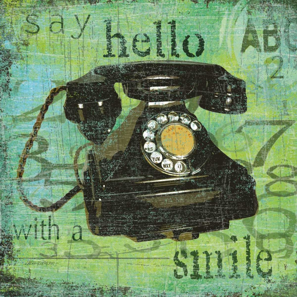 Wall Art Painting id:7956, Name: Say Hello With a Smile, Artist: Robinson, Carol