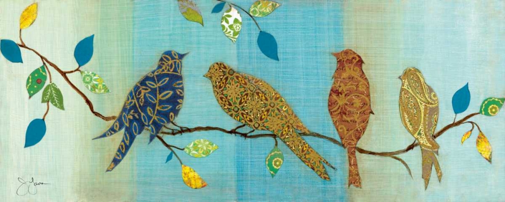 Wall Art Painting id:21404, Name: Bird Chat I, Artist: Tava Studios