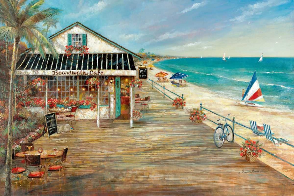 Wall Art Painting id:21455, Name: Boardwalk Cafe, Artist: Manning, Ruane
