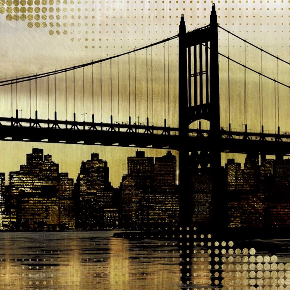 Wall art: City Metallic In Gold, by Craven, Katrina