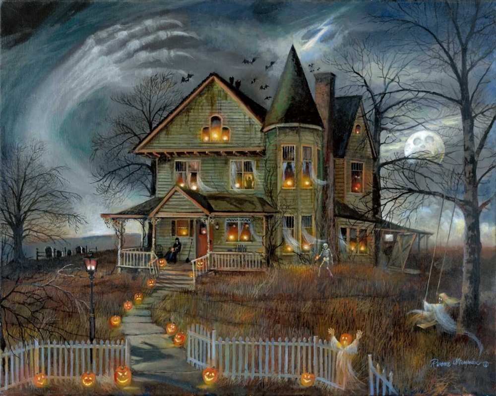 Wall art: Haunted House, by Manning, Ruane
