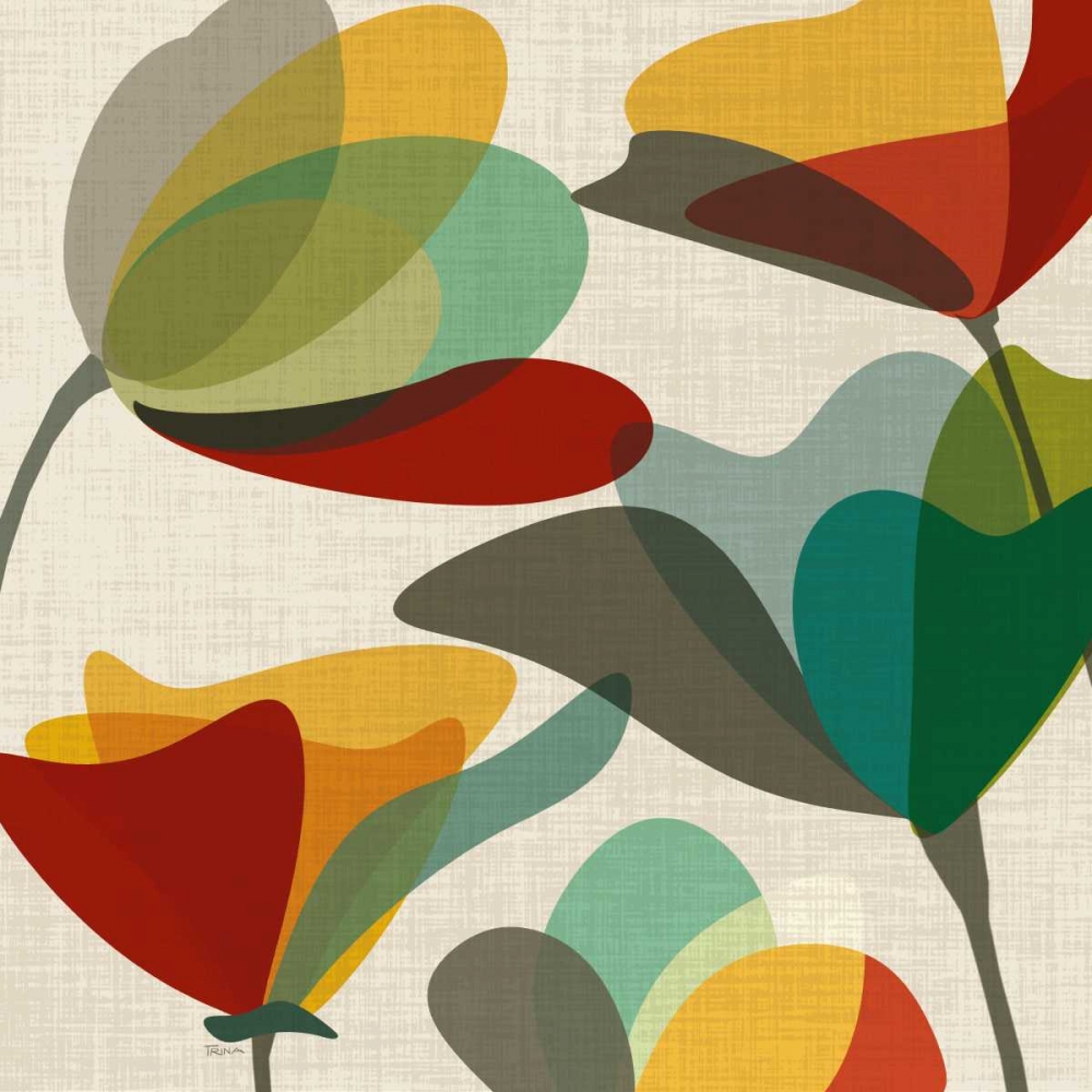 Wall Art Painting id:35937, Name: Flower Shapes I, Artist: Craven, Katrina