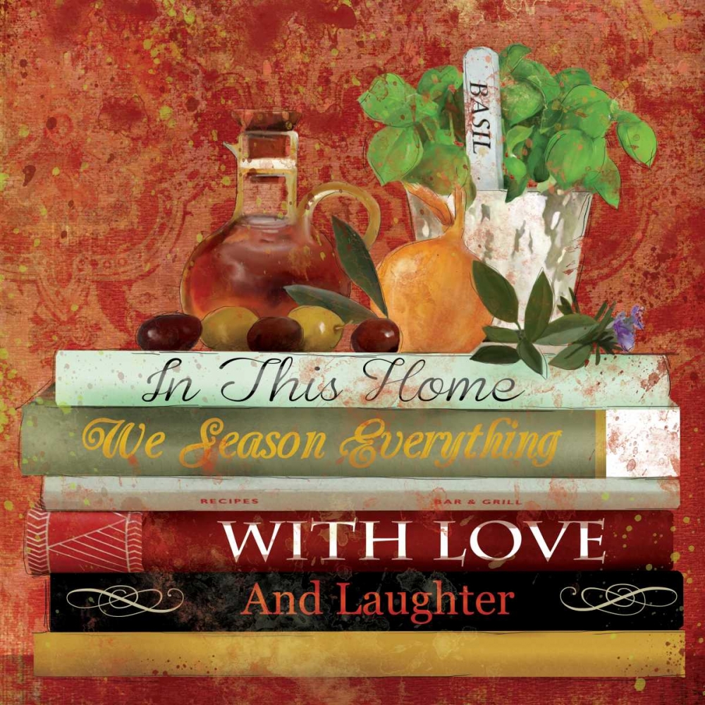 Wall Art Painting id:55407, Name: Cookbooks I, Artist: Robinson, Carol