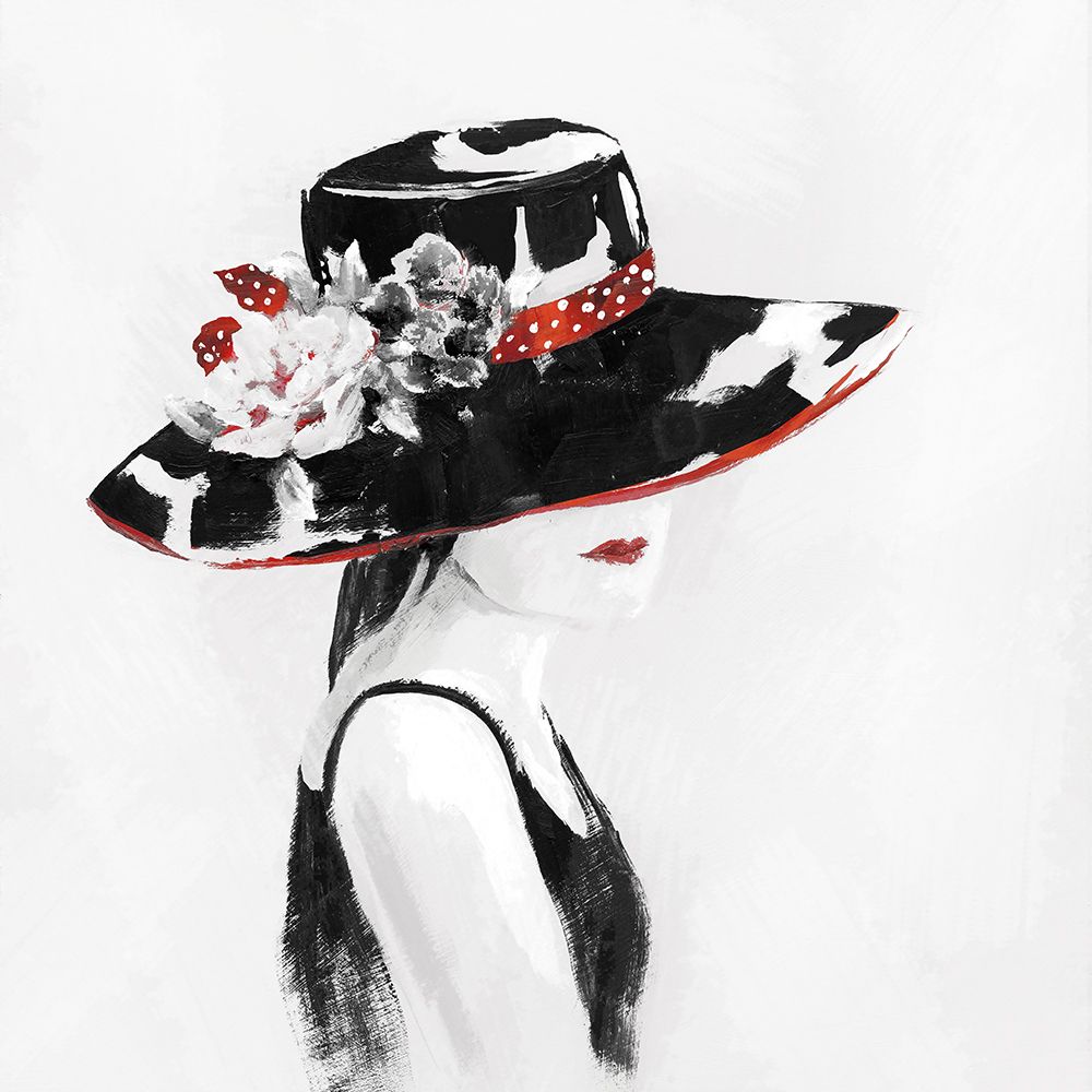 Art Print: Red on Black I