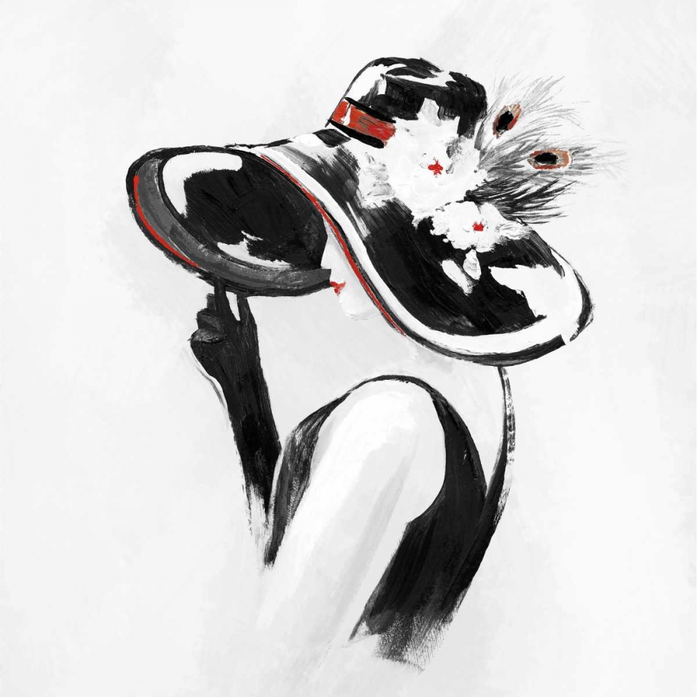 Wall art: Red on Black III, by Nan