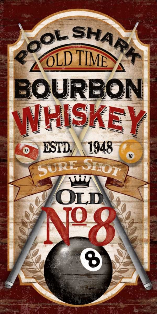 Wall Art Painting id:126094, Name: Pool Shark Whiskey, Artist: Knutsen, Conrad