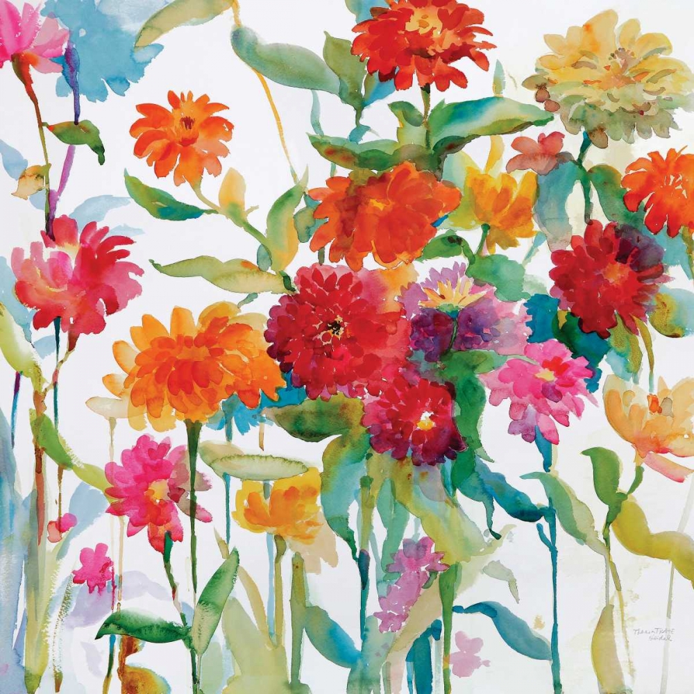 Wall Art Painting id:95670, Name: Zinnia Mixer II, Artist: Troise Heidel, Theresa
