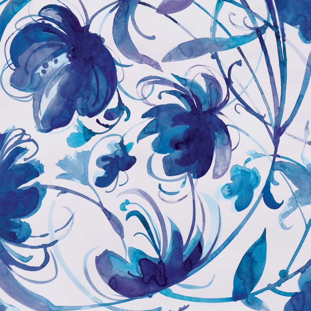 Wall Art Painting id:95683, Name: Indigo Swirl I, Artist: Troise Heidel, Theresa