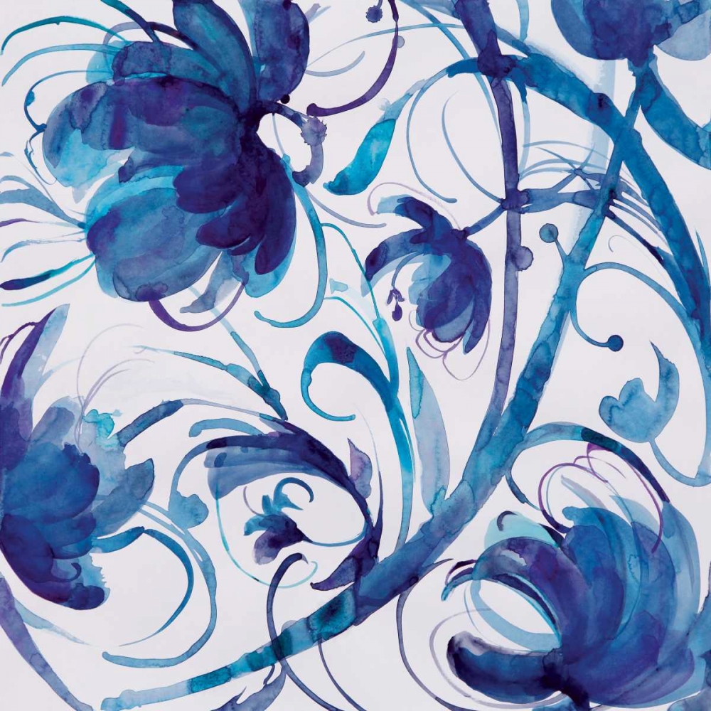 Wall Art Painting id:95685, Name: Indigo Swirl III, Artist: Troise Heidel, Theresa