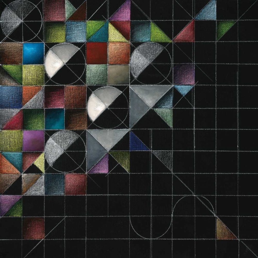 Art Print: Rainbow Geo I