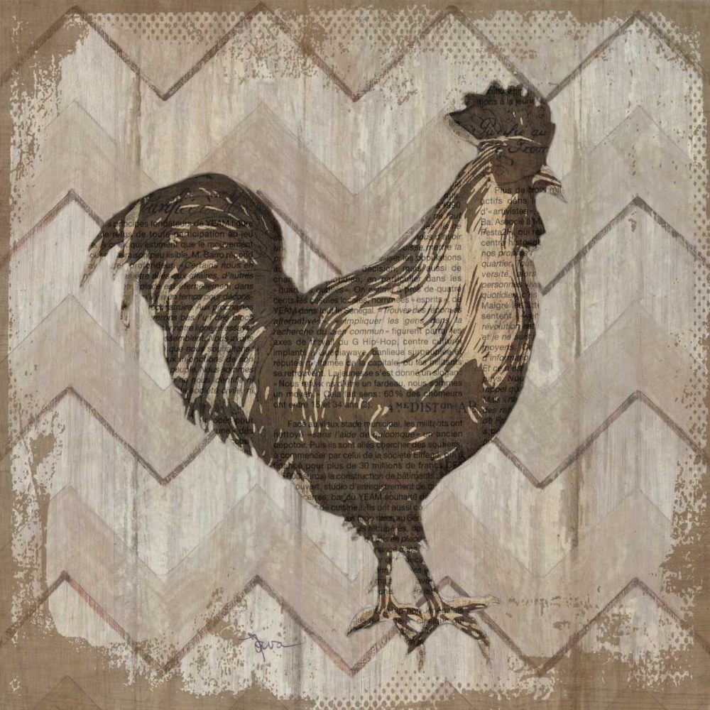 Wall Art Painting id:124338, Name: Well Read Rooster, Artist: Tava Studios