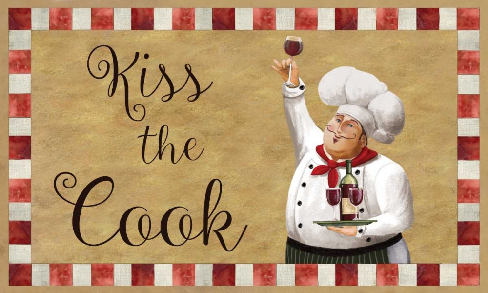 Wall Art Painting id:151106, Name: Kiss The Cook, Artist: Knutsen, Conrad