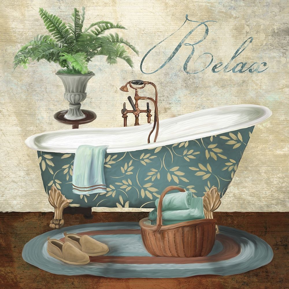 Wall Art Painting id:189918, Name: Bath Relax, Artist: Knutsen, Conrad