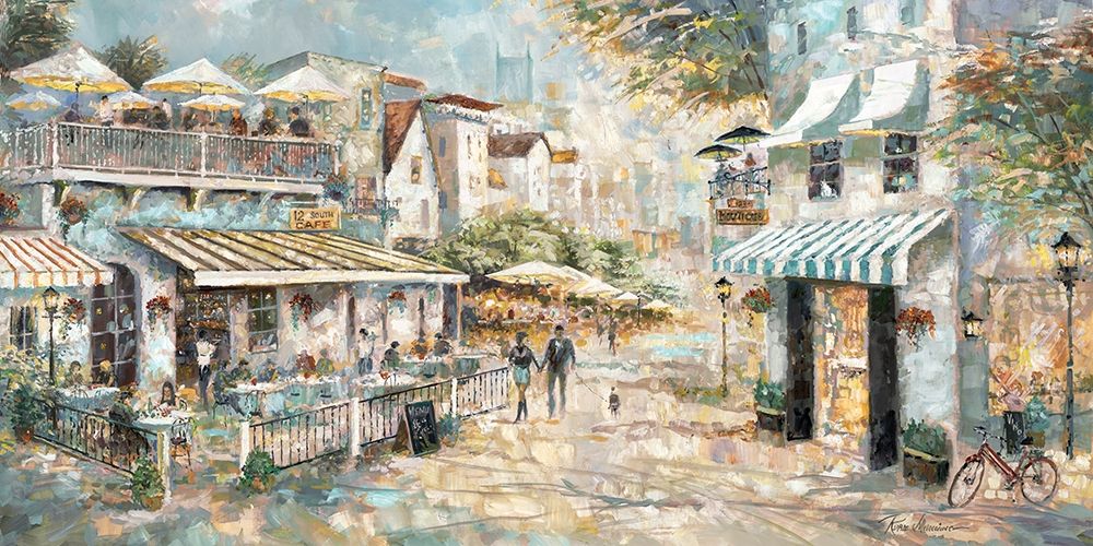 Wall Art Painting id:219032, Name: Rooftop Cafe, Artist: Manning, Ruane