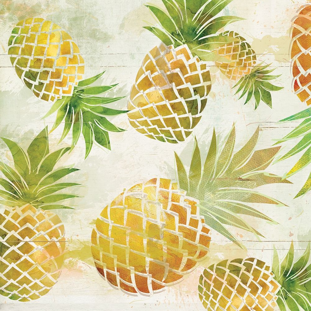 Wall Art Painting id:190317, Name: Pineapple Dance I, Artist: Robinson, Carol