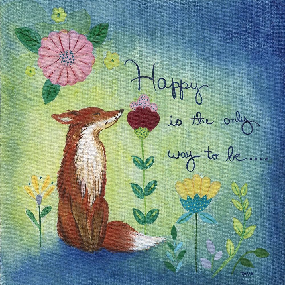 Wall Art Painting id:194253, Name: Happy Fox, Artist: Tava Studios