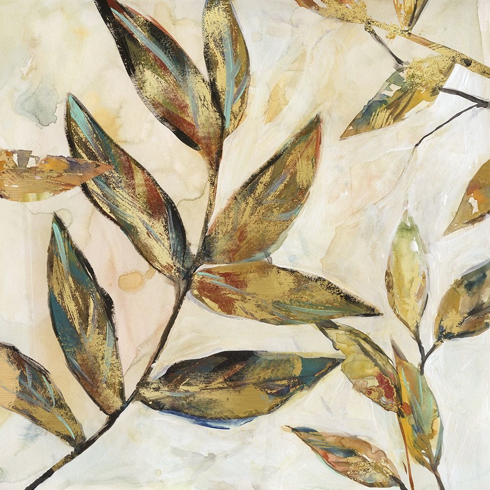 Wall art: Gilded Leaves I, by Robinson, Carol